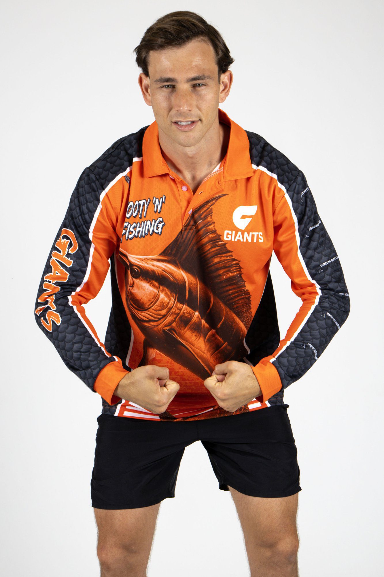 GWS Giants AFL Footy N Fishing Shirt UPF 50+ Youth & Adult Sizes 13 GWS Giants AFL Footy N Fishing Shirt UPF 50+ Youth & Adult Sizes - Image 13