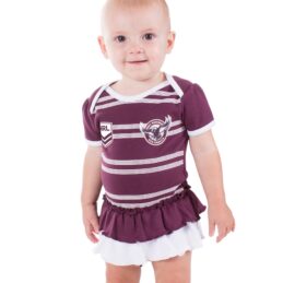 Manly Warringah Sea Eagles NRL Girls Footysuit Baby Supporter Outfit Official Licensed Infant Onesie