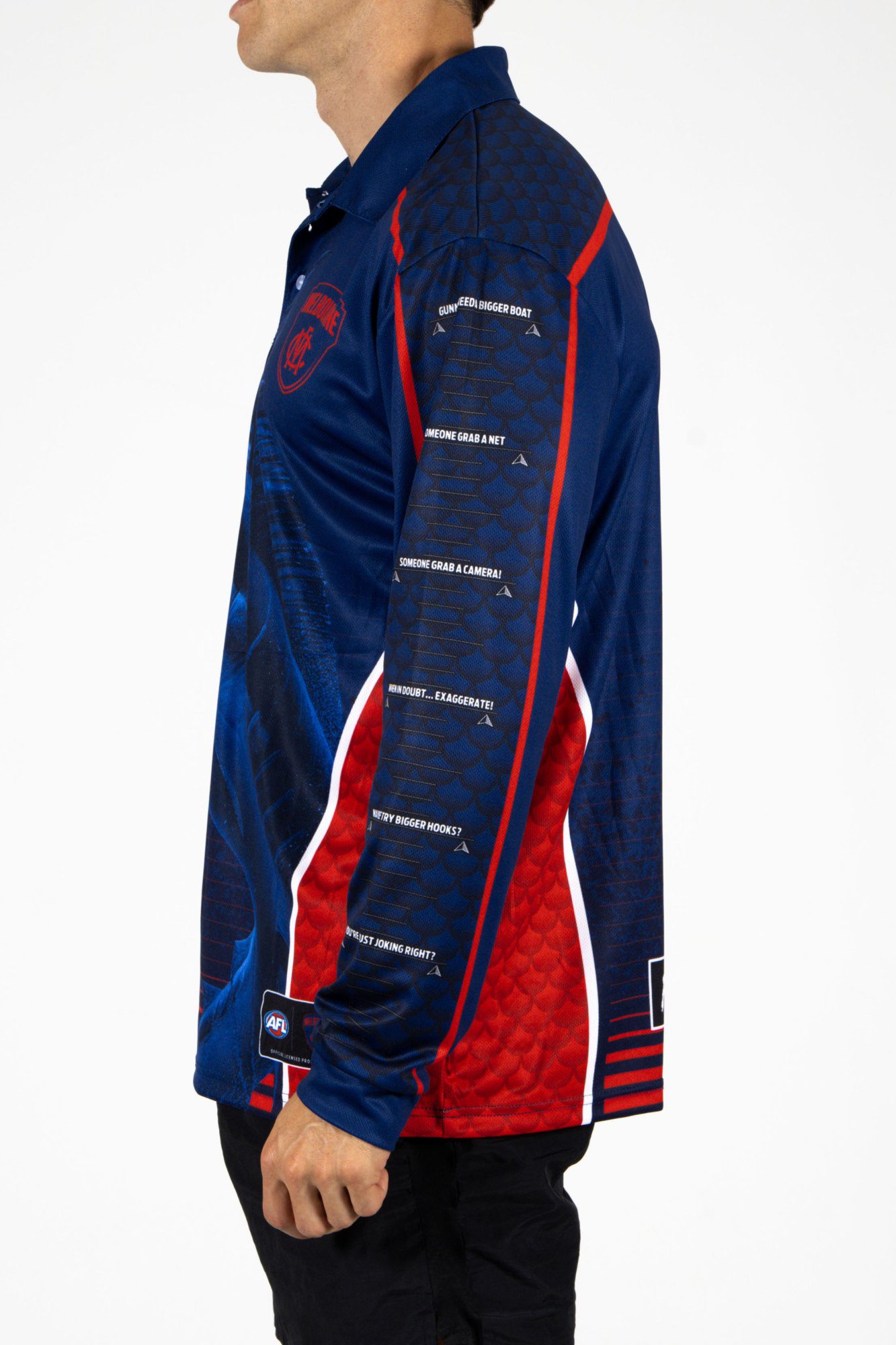 Melbourne Demons AFL Footy N Fishing Shirt UPF 50+ Youth & Adult Sizes 7 Melbourne Demons AFL Footy N Fishing Shirt UPF 50+ Youth & Adult Sizes - Image 7