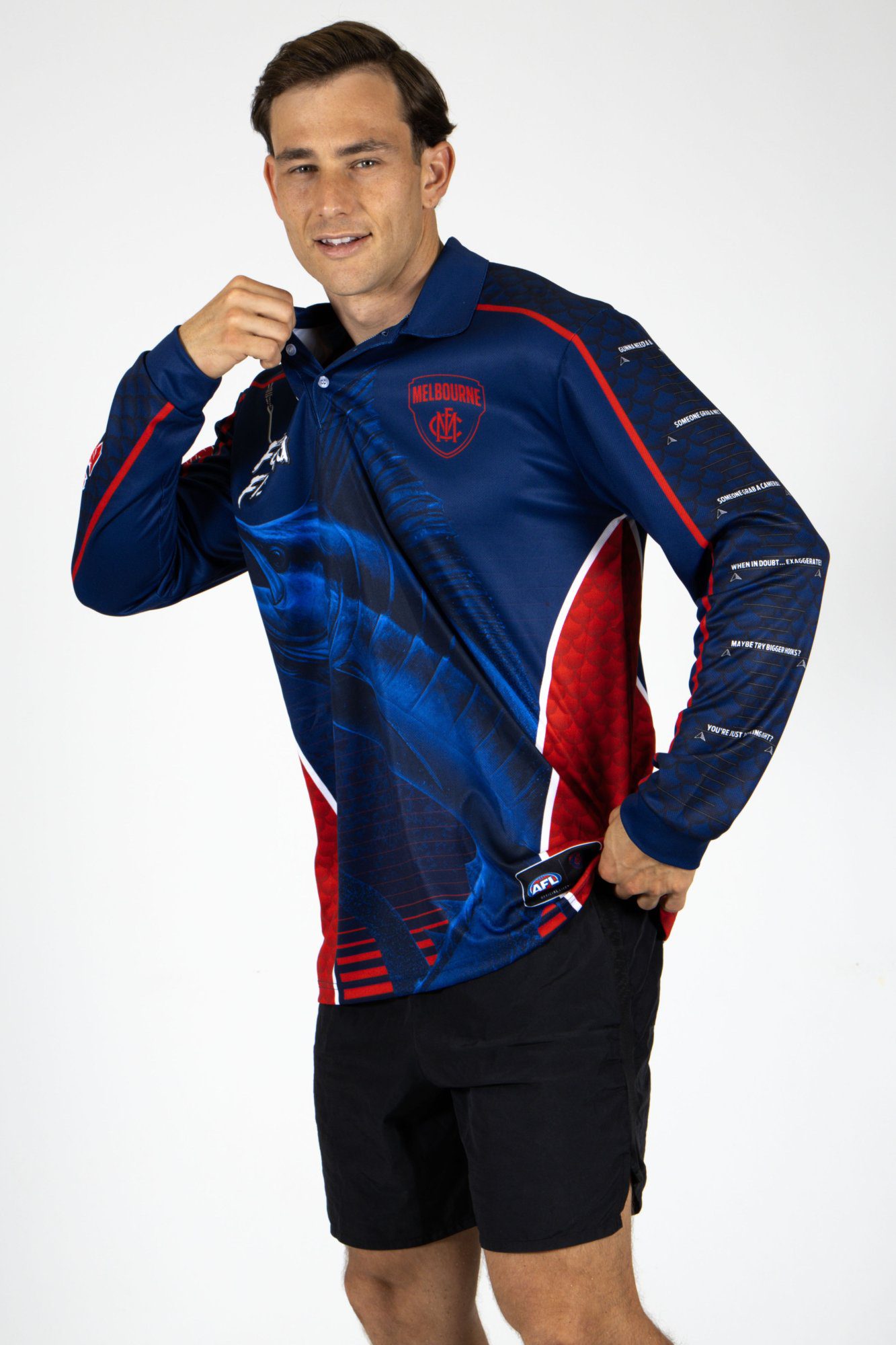 Melbourne Demons AFL Footy N Fishing Shirt UPF 50+ Youth & Adult Sizes 13 Melbourne Demons AFL Footy N Fishing Shirt UPF 50+ Youth & Adult Sizes - Image 13