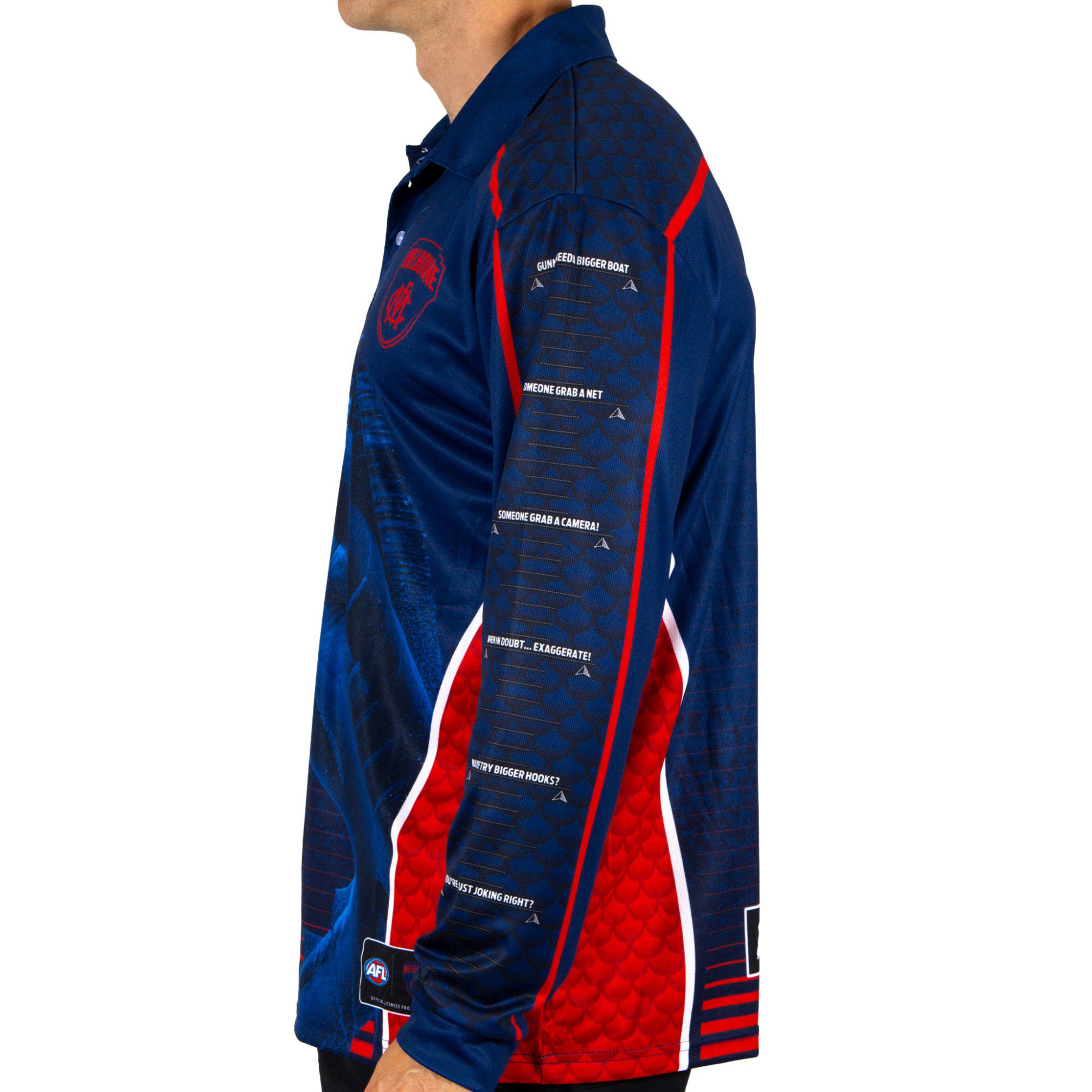 Melbourne Demons AFL Footy N Fishing Shirt UPF 50+ Youth & Adult Sizes 3 Melbourne Demons AFL Footy N Fishing Shirt UPF 50+ Youth & Adult Sizes - Image 3