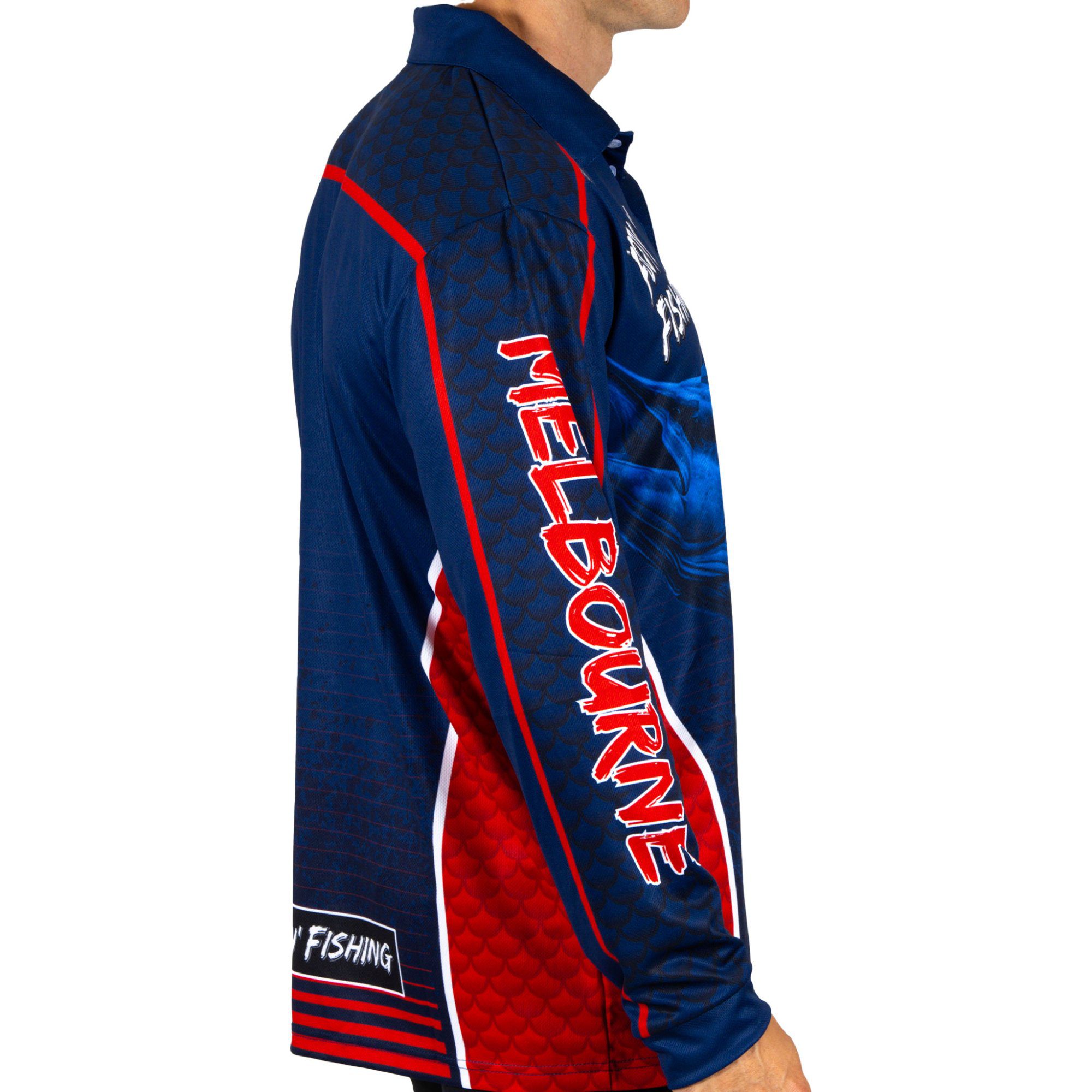 Melbourne Demons AFL Footy N Fishing Shirt UPF 50+ Youth & Adult Sizes 4 Melbourne Demons AFL Footy N Fishing Shirt UPF 50+ Youth & Adult Sizes - Image 4