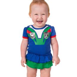 New Zealand Warriors NRL Girls Footysuit Baby Supporter Outfit Official Licensed Infant Onesie