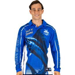 North Melbourne Kangaroos AFL Footy N Fishing Shirt UPF 50+ Youth & Adult Sizes