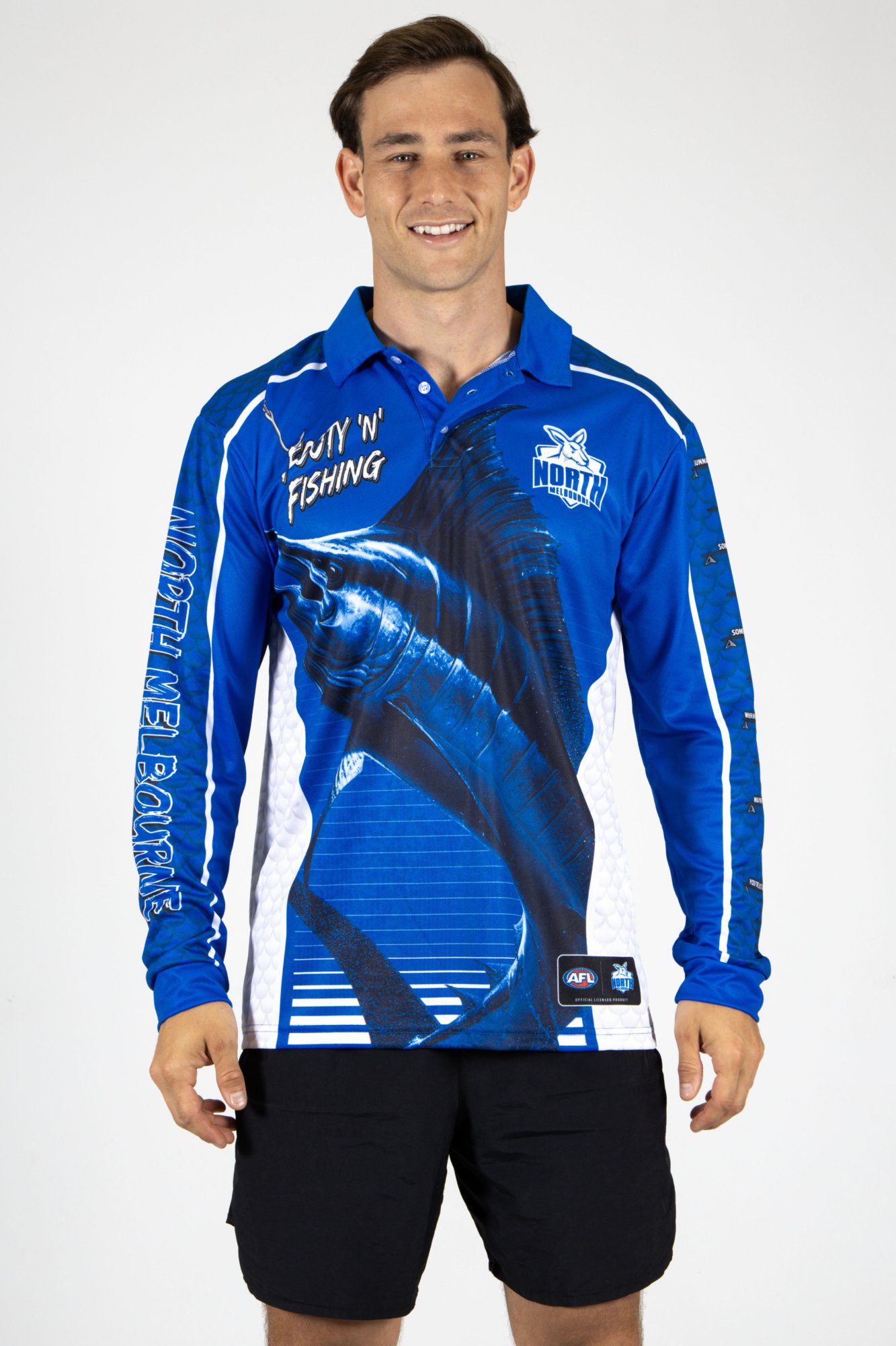North Melbourne Kangaroos AFL Footy N Fishing Shirt UPF 50+ Youth & Adult Sizes 5 North Melbourne Kangaroos AFL Footy N Fishing Shirt UPF 50+ Youth & Adult Sizes - Image 5