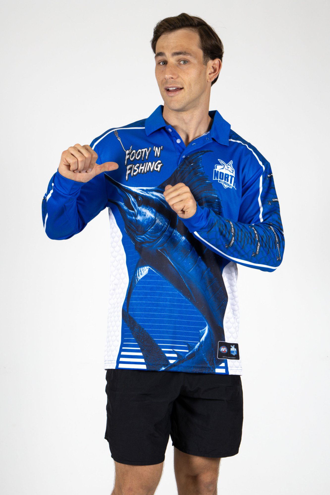 North Melbourne Kangaroos AFL Footy N Fishing Shirt UPF 50+ Youth & Adult Sizes 9 North Melbourne Kangaroos AFL Footy N Fishing Shirt UPF 50+ Youth & Adult Sizes - Image 9