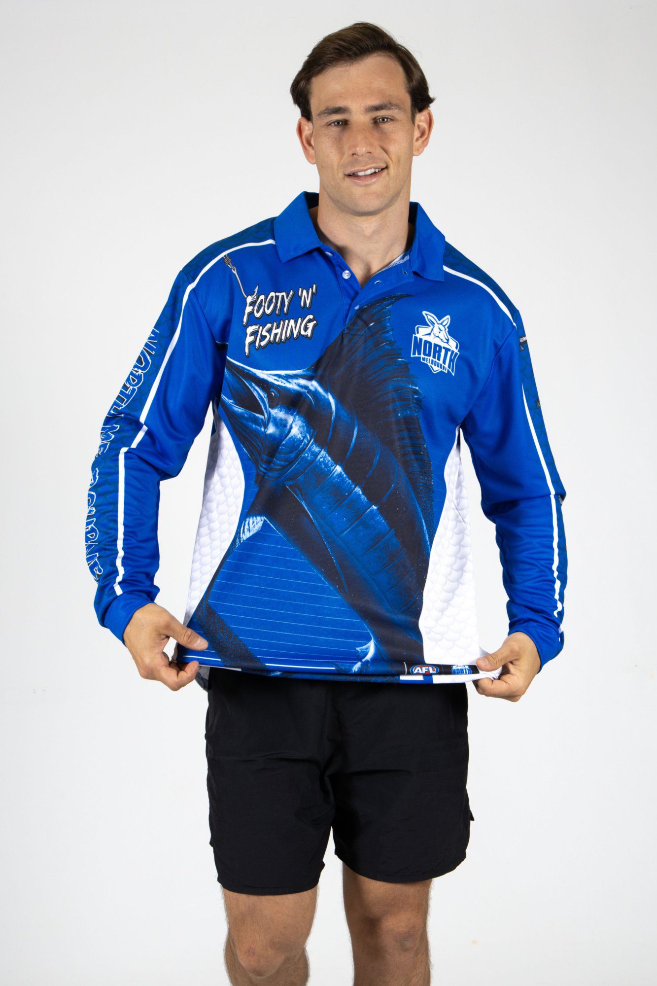 North Melbourne Kangaroos AFL Footy N Fishing Shirt UPF 50+ Youth & Adult Sizes 13 North Melbourne Kangaroos AFL Footy N Fishing Shirt UPF 50+ Youth & Adult Sizes - Image 13