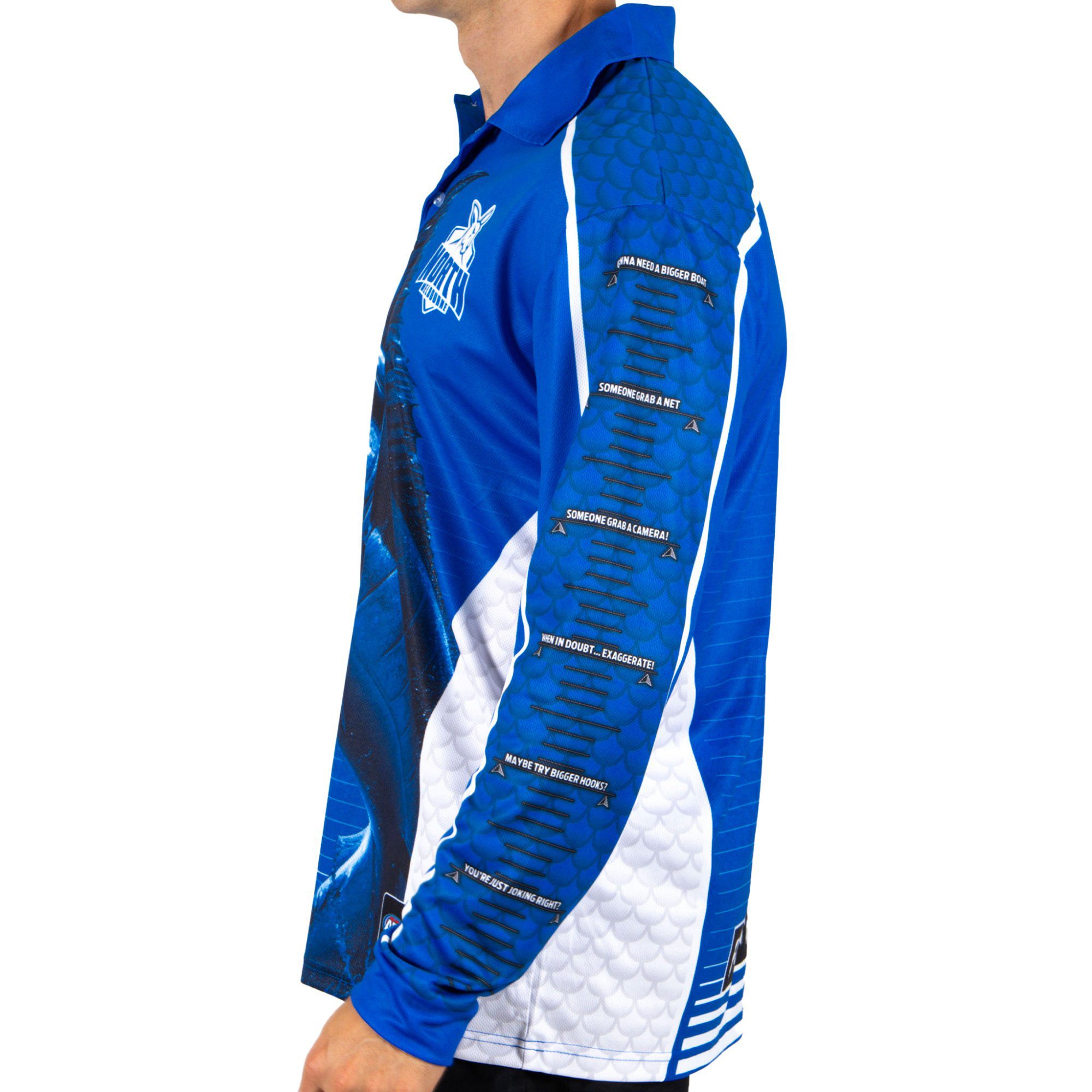 North Melbourne Kangaroos AFL Footy N Fishing Shirt UPF 50+ Youth & Adult Sizes 3 North Melbourne Kangaroos AFL Footy N Fishing Shirt UPF 50+ Youth & Adult Sizes - Image 3