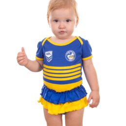 Parramatta Eels NRL Girls Footysuit Baby Supporter Outfit Official Licensed Infant Onesie
