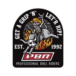 PBR Let 'R Rip Sticker Decal - Rodeo Bull Riding Sticker