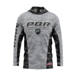 PBR 'Reef Runner' Youth Hooded Fishing Shirt - Long Sleeve Rodeo Outdoor Shirt