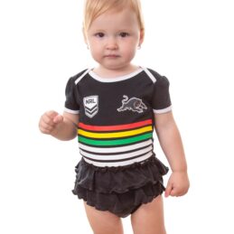 Penrith Panthers NRL Girls Footysuit Baby Supporter Outfit Official Licensed Infant Onesie