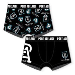 Port Adelaide Power AFL Mens 2 Pack Trunks Underwear