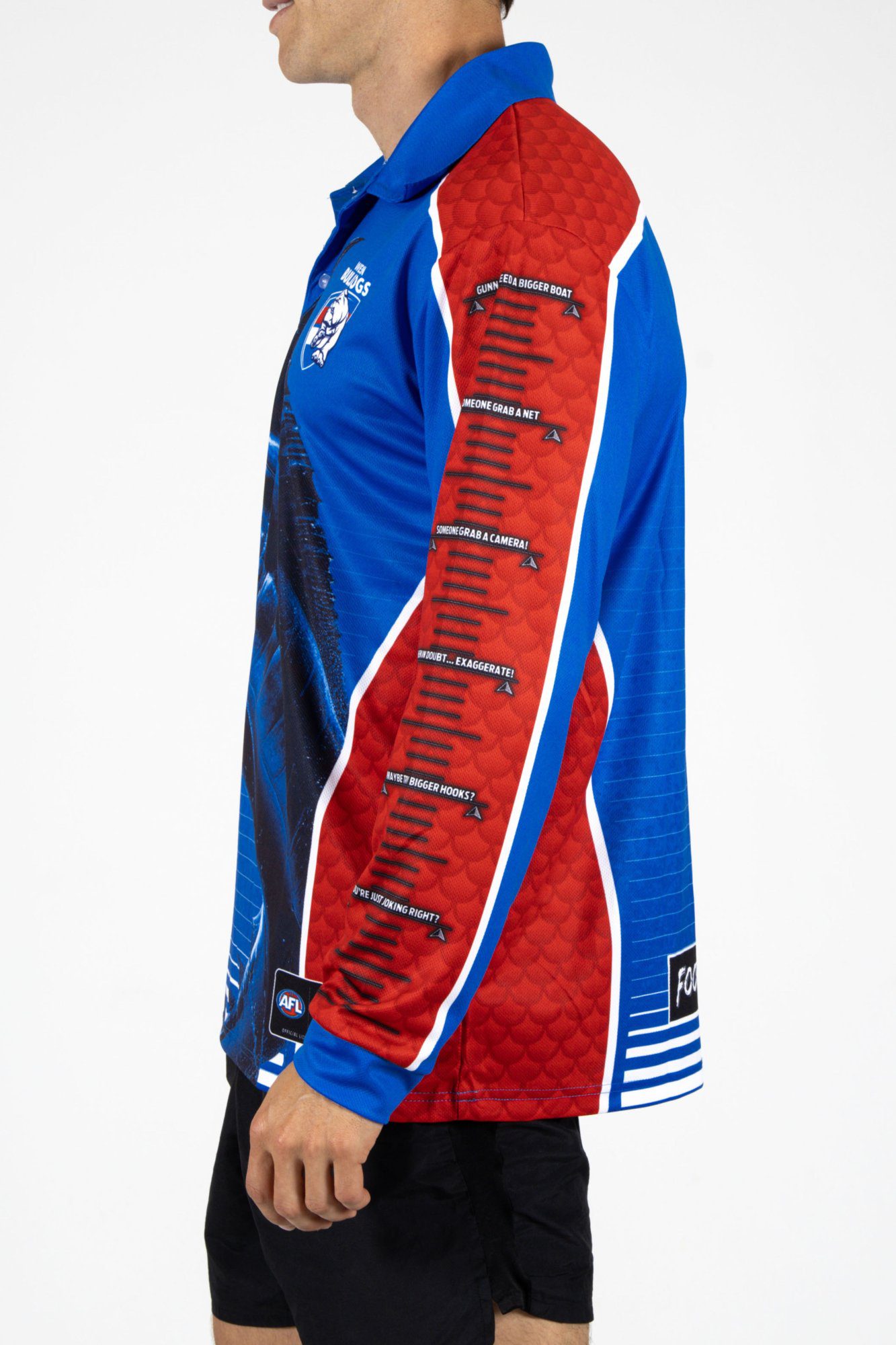 Western Bulldogs AFL Footy N Fishing Shirt UPF 50+ Youth & Adult Sizes 7 Western Bulldogs AFL Footy N Fishing Shirt UPF 50+ Youth & Adult Sizes - Image 7