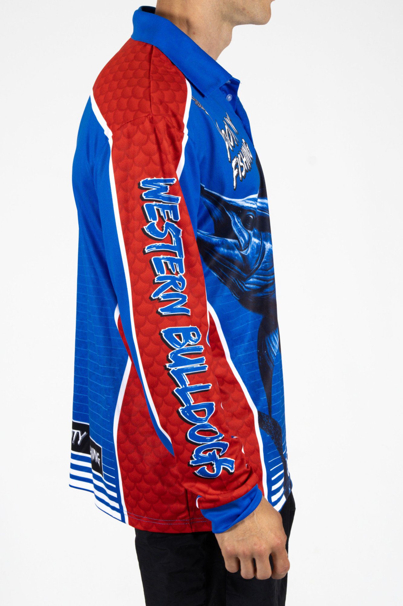 Western Bulldogs AFL Footy N Fishing Shirt UPF 50+ Youth & Adult Sizes 8 Western Bulldogs AFL Footy N Fishing Shirt UPF 50+ Youth & Adult Sizes - Image 8
