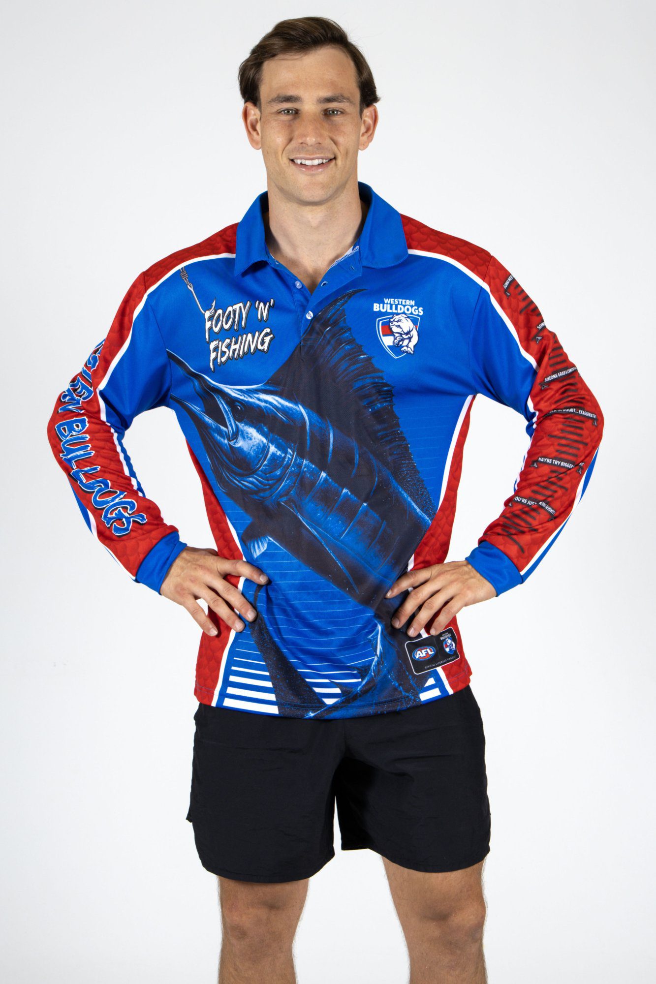 Western Bulldogs AFL Footy N Fishing Shirt UPF 50+ Youth & Adult Sizes 9 Western Bulldogs AFL Footy N Fishing Shirt UPF 50+ Youth & Adult Sizes - Image 9