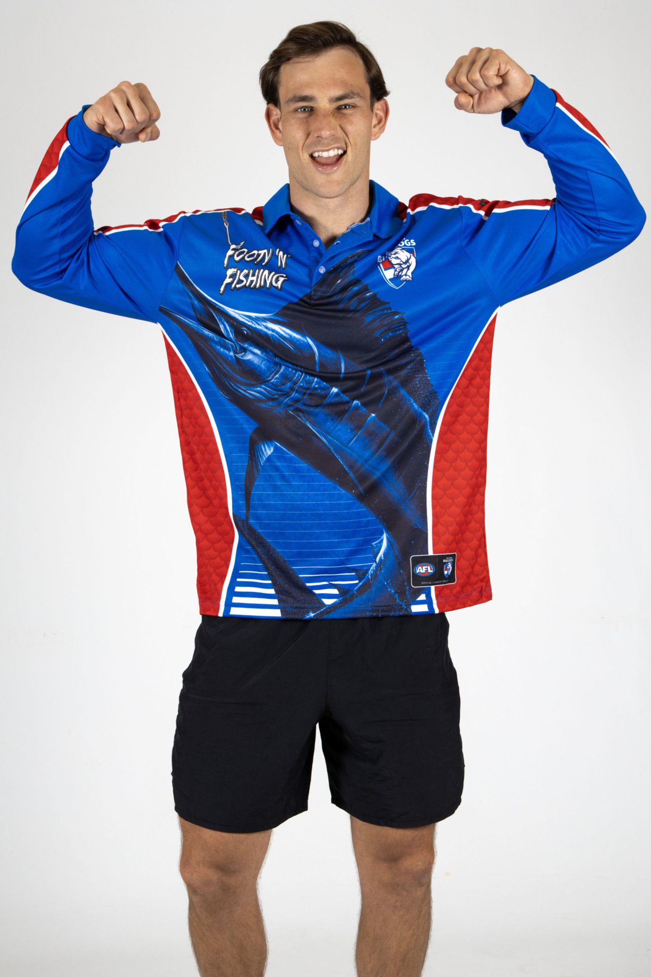 Western Bulldogs AFL Footy N Fishing Shirt UPF 50+ Youth & Adult Sizes 10 Western Bulldogs AFL Footy N Fishing Shirt UPF 50+ Youth & Adult Sizes - Image 10