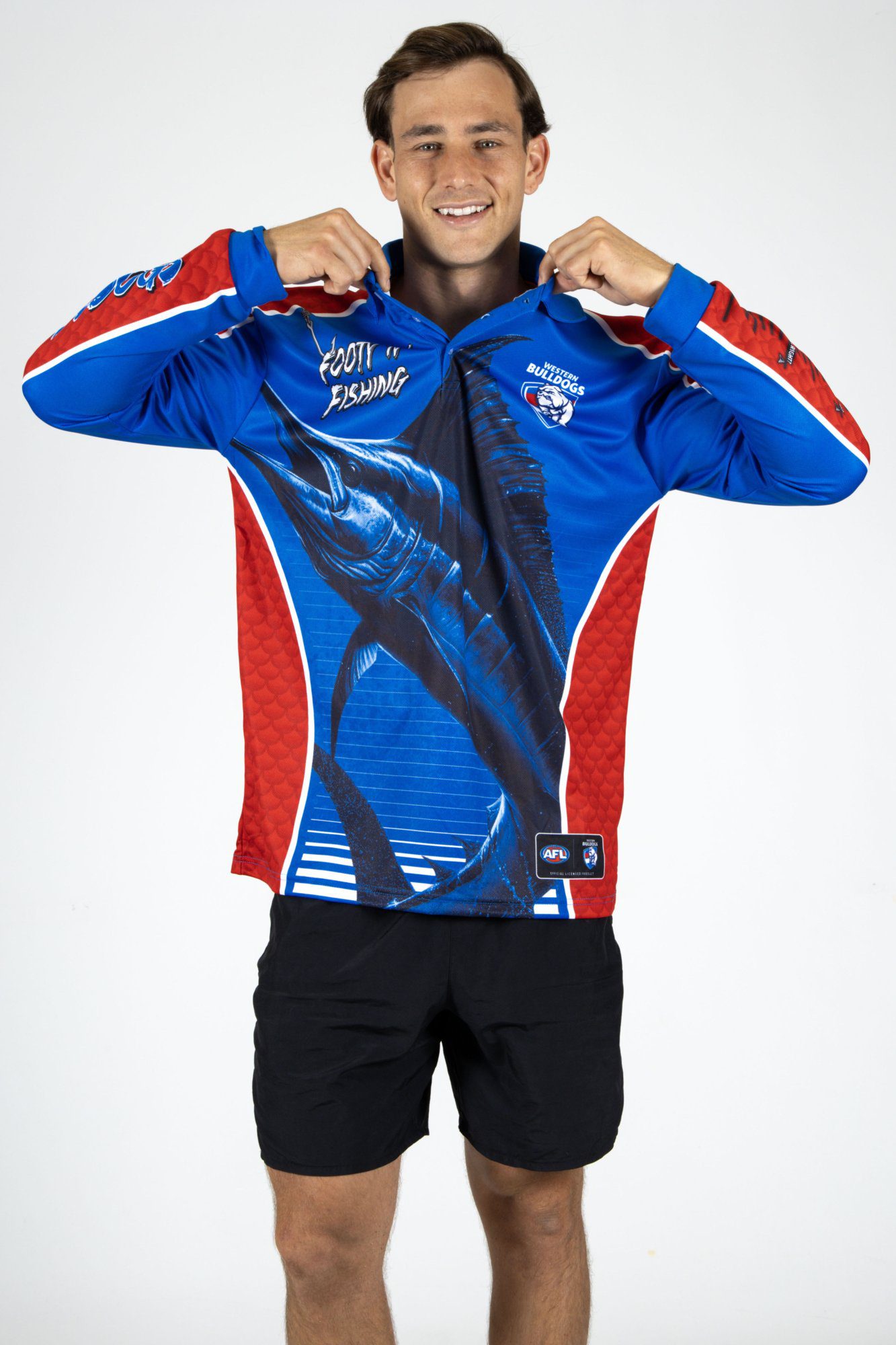 Western Bulldogs AFL Footy N Fishing Shirt UPF 50+ Youth & Adult Sizes 11 Western Bulldogs AFL Footy N Fishing Shirt UPF 50+ Youth & Adult Sizes - Image 11