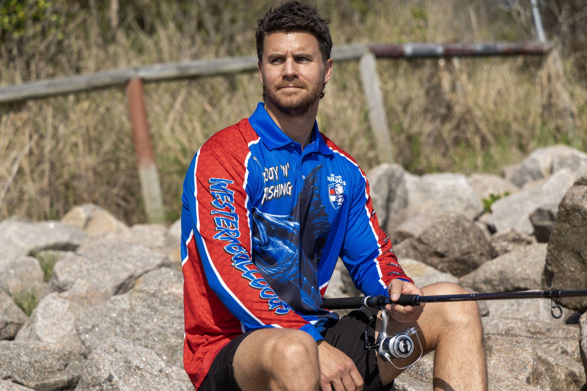 Western Bulldogs AFL Footy N Fishing Shirt UPF 50+ Youth & Adult Sizes 17 Western Bulldogs AFL Footy N Fishing Shirt UPF 50+ Youth & Adult Sizes - Image 17