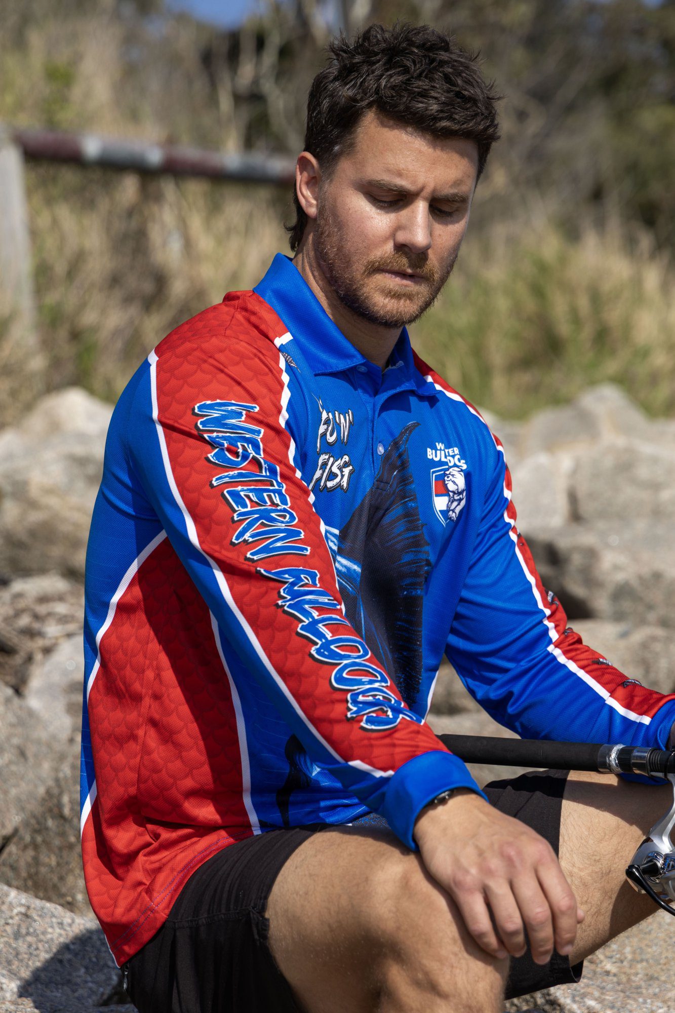 Western Bulldogs AFL Footy N Fishing Shirt UPF 50+ Youth & Adult Sizes 19 Western Bulldogs AFL Footy N Fishing Shirt UPF 50+ Youth & Adult Sizes - Image 19