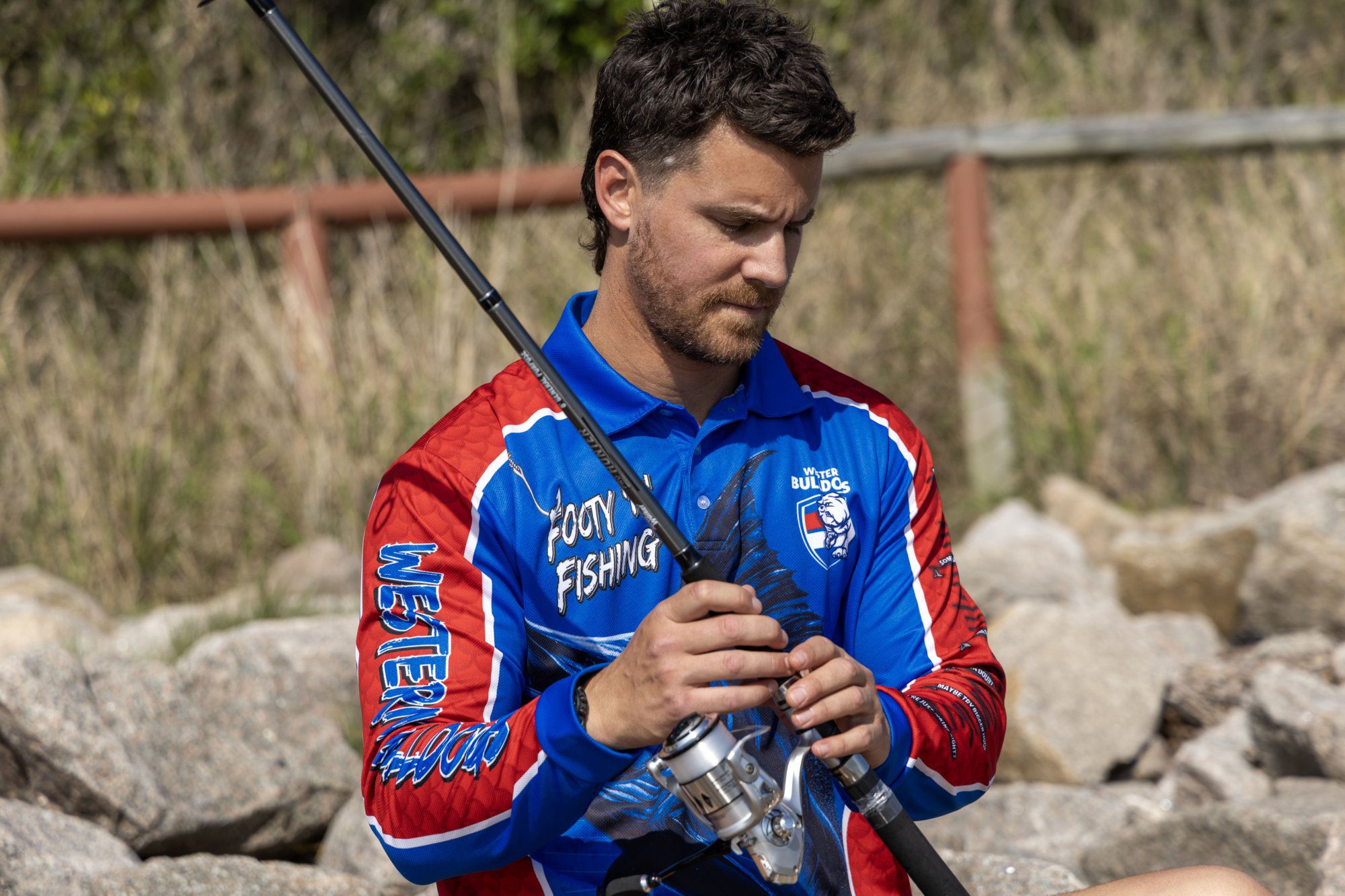 Western Bulldogs AFL Footy N Fishing Shirt UPF 50+ Youth & Adult Sizes 24 Western Bulldogs AFL Footy N Fishing Shirt UPF 50+ Youth & Adult Sizes - Image 24