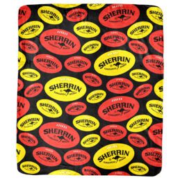 Sherrin Footy Football Polar Fleece Rug Blanket