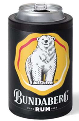 Bundy Bundaberg Rum Stainless Steel Double Walled Water Drink Bottle Black