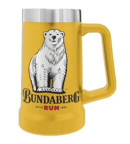 Bundy Bundaberg Rum Insulated Drink Stein 600ml Yellow
