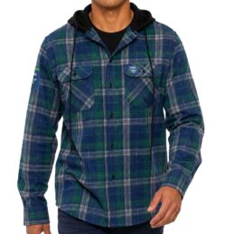 Canberra Raiders NRL Highland Hooded Flannel Shirt