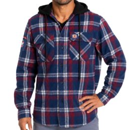 Sydney Roosters NRL Highland Hooded Flannel Shirt