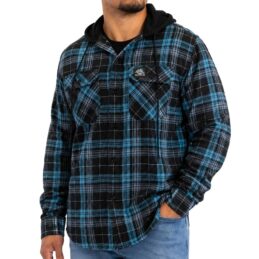 Cronulla Sharks NRL Highland Hooded Flannel Shirt