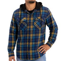 Gold Coast Titans NRL Highland Hooded Flannel Shirt