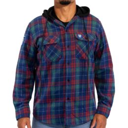 New Zealand Warriors NRL Highland Hooded Flannel Shirt