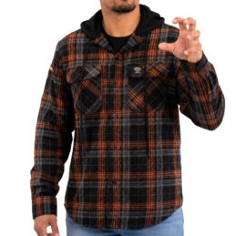Wests Tigers NRL Highland Hooded Flannel Shirt