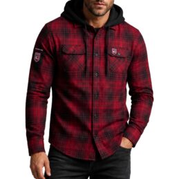 Queensland Maroons State of Origin Highland Hooded Flannel Shirt