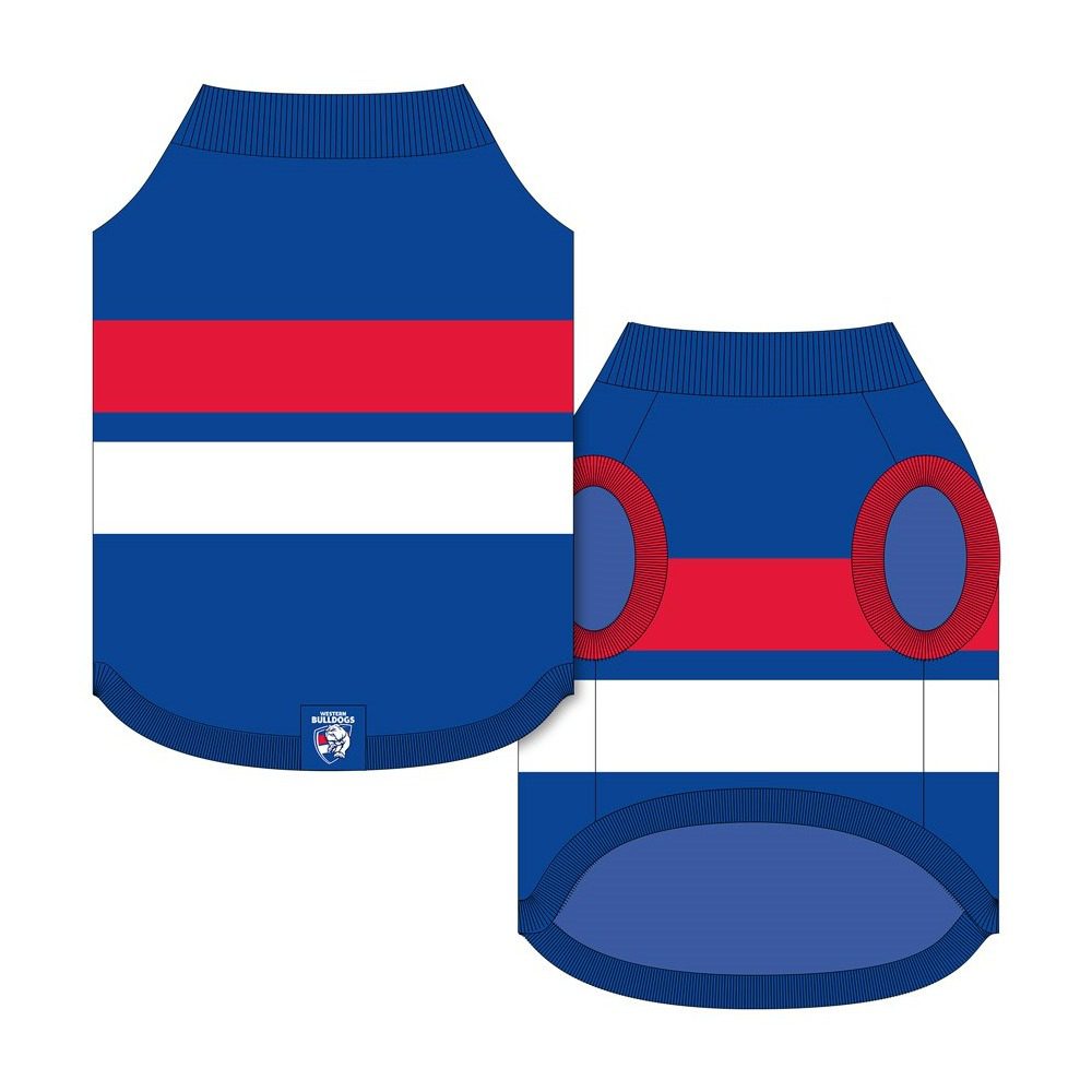 Western Bulldogs AFL Dog Jumper - Size Large | Official Licensed Team Pet Jumper 1 Western Bulldogs AFL Dog Jumper - Size Large | Official Licensed Team Pet Jumper