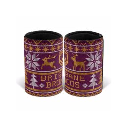 Brisbane Broncos NRL Xmas Can Cooler Ugly Sweater Stubby Holder