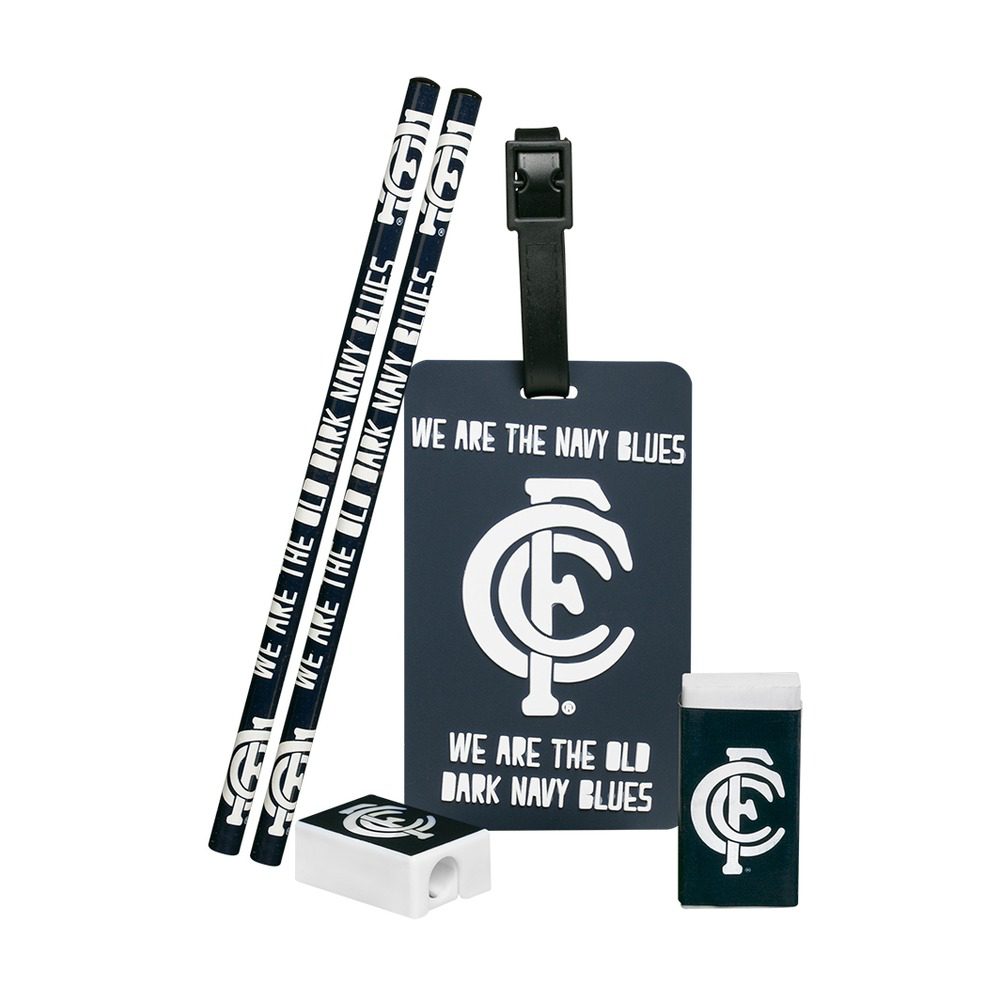 Carlton Blues AFL Stationery & Bag Tag Set Official