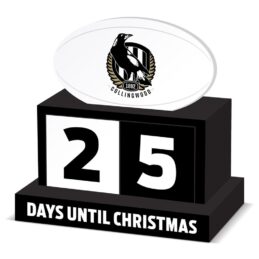 Collingwood Magpies AFL Christmas Countdown Blocks Official Wooden Advent Gift