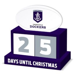 Fremantle Dockers AFL Christmas Countdown Blocks Official Wooden Advent Gift