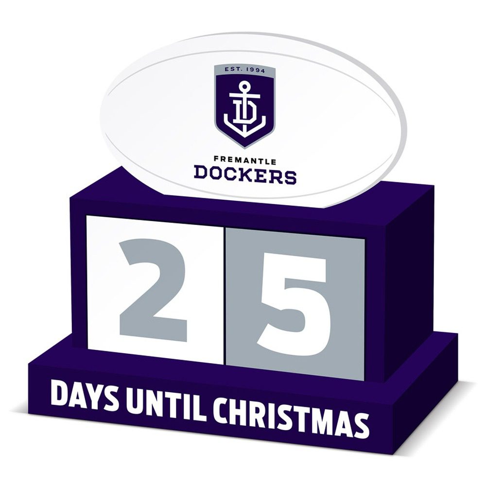 Fremantle Dockers AFL Christmas Countdown Blocks Official Wooden Advent Gift 1 Fremantle Dockers AFL Christmas Countdown Blocks Official Wooden Advent Gift