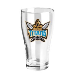 Gold Coast Titans NRL Set of 2 Schooner Glasses
