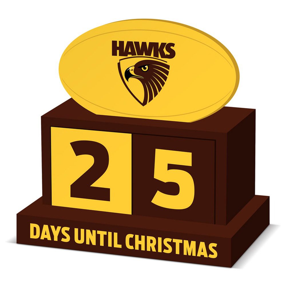 Hawthorn Hawks AFL Christmas Countdown Blocks Official Wooden Advent Gift 1 Hawthorn Hawks AFL Christmas Countdown Blocks Official Wooden Advent Gift
