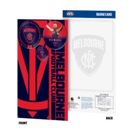 Melbourne Demons AFL 3 Badge Set on Backing Card