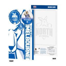 North Melbourne Kangaroos AFL 3 Badge Set on Backing Card