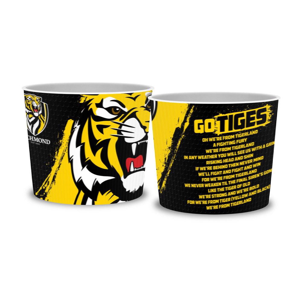 Richmond Tigers AFL Lenticular Snack Bowl Popcorn Bucket