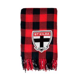 St Kilda Saints AFL Tartan Throw Blanket 200 x 90cm
