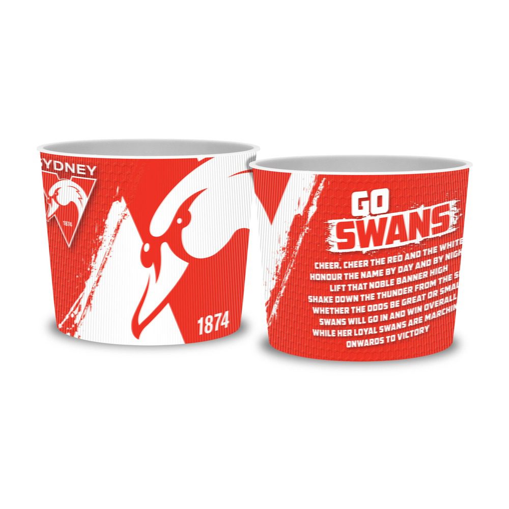 Sydney Swans AFL Lenticular Snack Bowl Popcorn Bucket