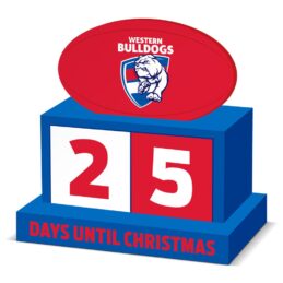 Western Bulldogs AFL Christmas Countdown Blocks Official Wooden Advent Gift