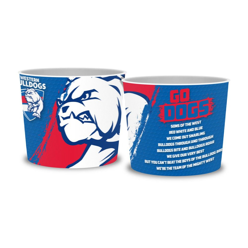 Western Bulldogs AFL Lenticular Snack Bowl Popcorn Bucket